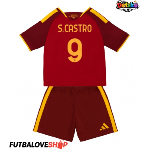 Dres AS Roma Santiago Castro #9 Domáci pre deti 2026-27 Krátky Rukáv (+ trenírky)
